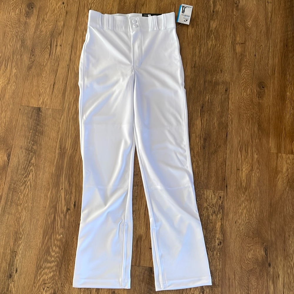 Champro Baseball Pants Youth Open Bottom Loose Fit White Size Large NWT